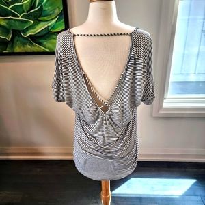 Black and White Striped tunic